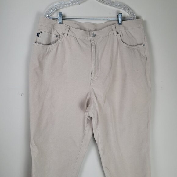 Ralph Lauren Jeans Co Classic Straight Leg Jeans Womens Beige Khaki Denim Sz 20W - Picture 7 of 12